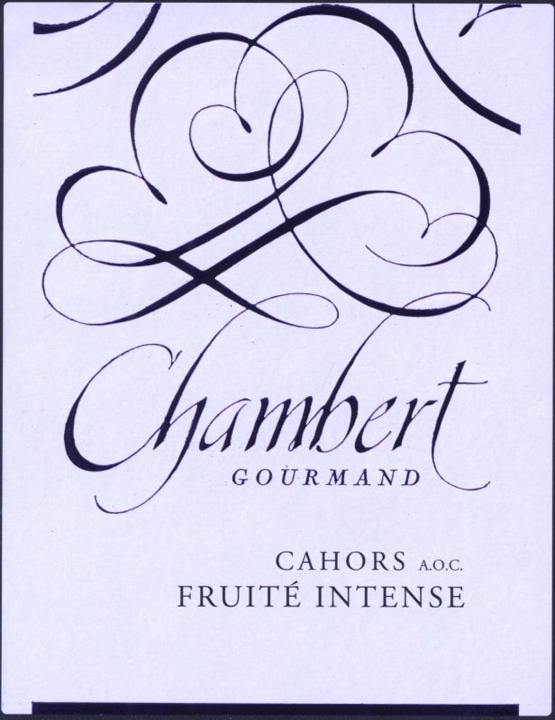 Chateau Chambert Cahors Chambert Gourmand Fruite Intense 2010 Front Label