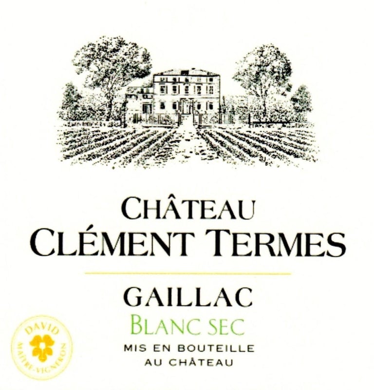 Chateau Clement Termes Sec Blanc 2012 Front Label
