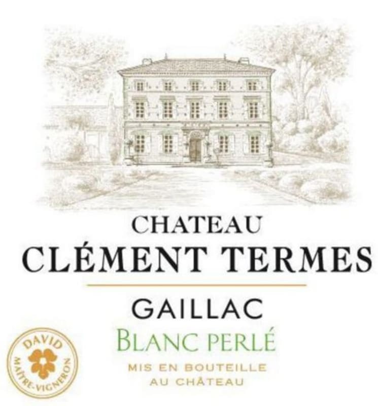 Chateau Clement Termes Perle Blanc 2015 Front Label