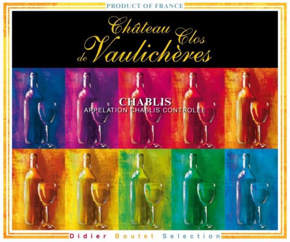 Chateau Clos de Vaulicheres Chablis 2014 Front Label
