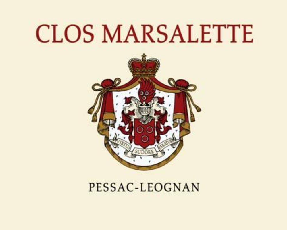 Chateau Clos Marsalette Pessac-Leognan 2013 Front Label