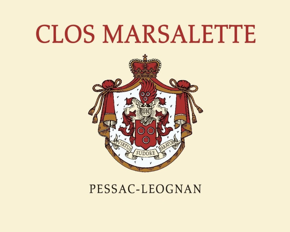 Chateau Clos Marsalette Pessac-Leognan 2016 Front Label