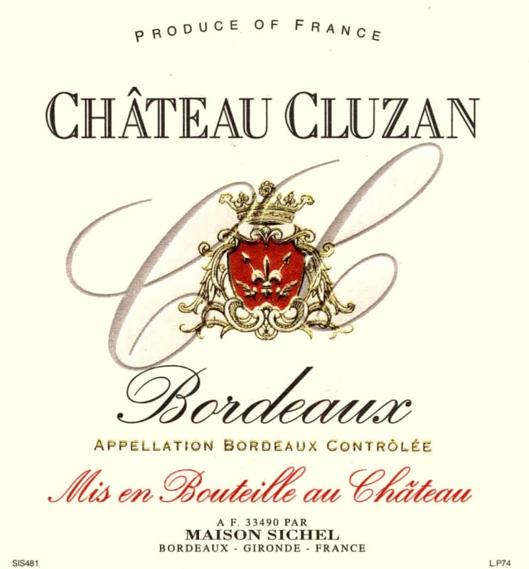 Chateau Cluzan Bordeaux 2009 Front Label