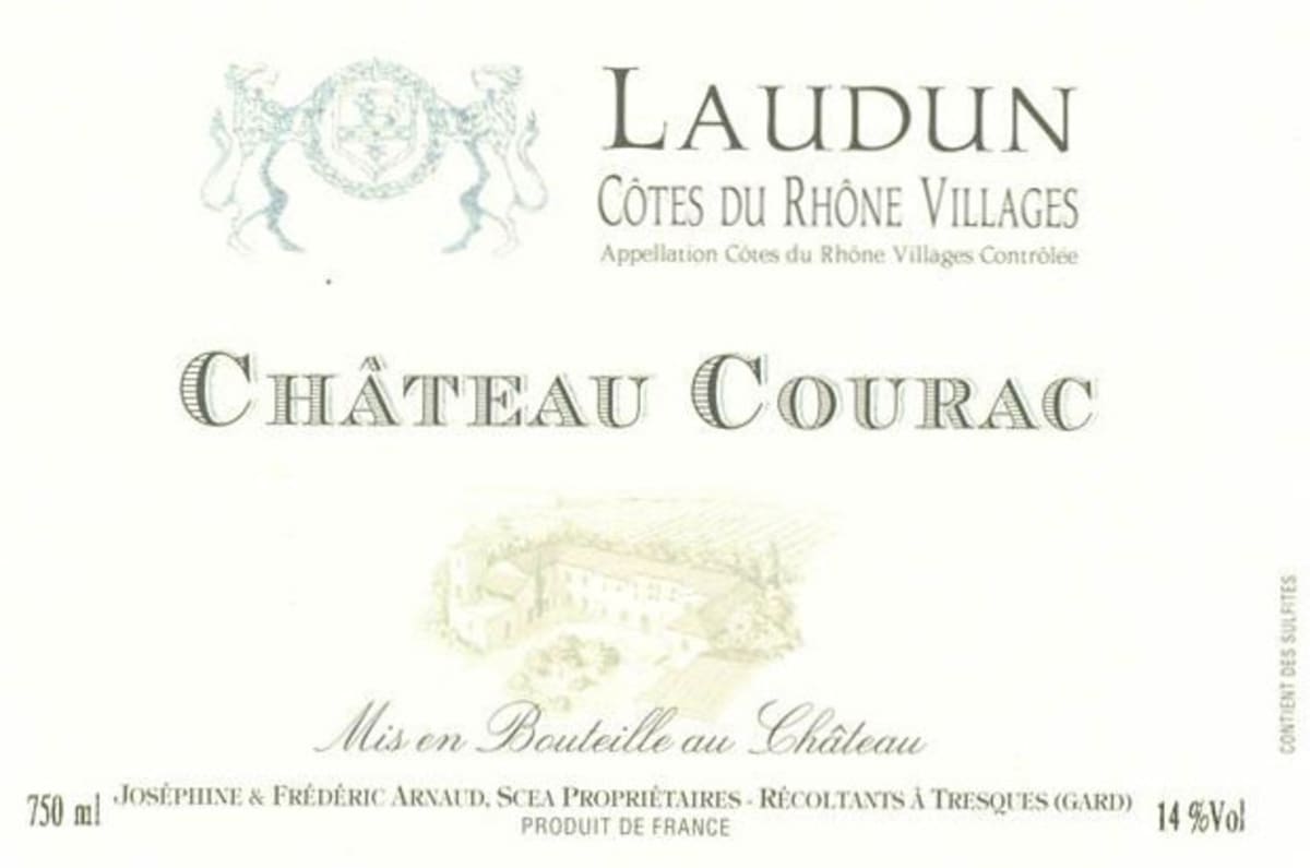 Chateau Courac Cotes du Rhone Villages Laudun 2013 Front Label