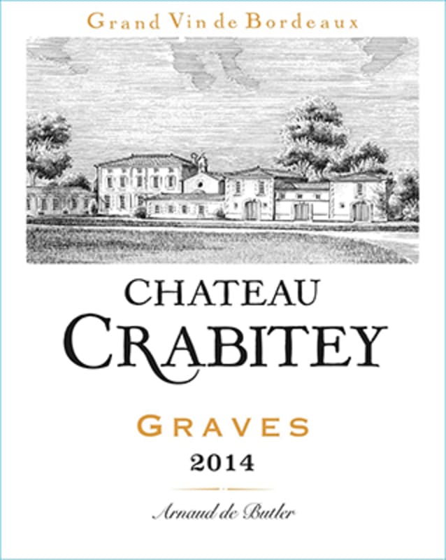 Chateau Crabitey Graves 2014 Front Label