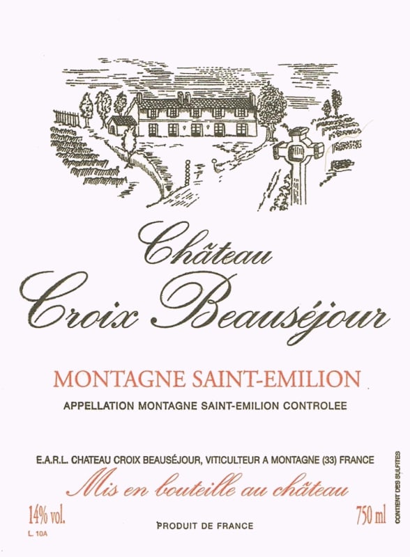 Chateau Croix Beausejour Montagne Saint-Emilion 2011 Front Label