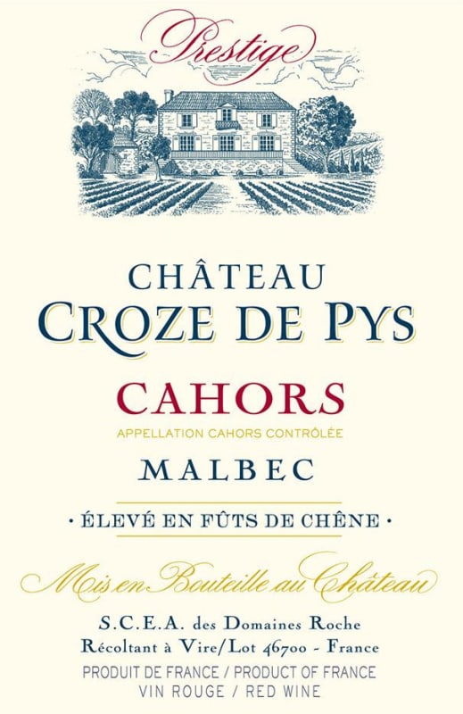 Chateau Croze de Pys Cuvee Prestige 2014 Front Label