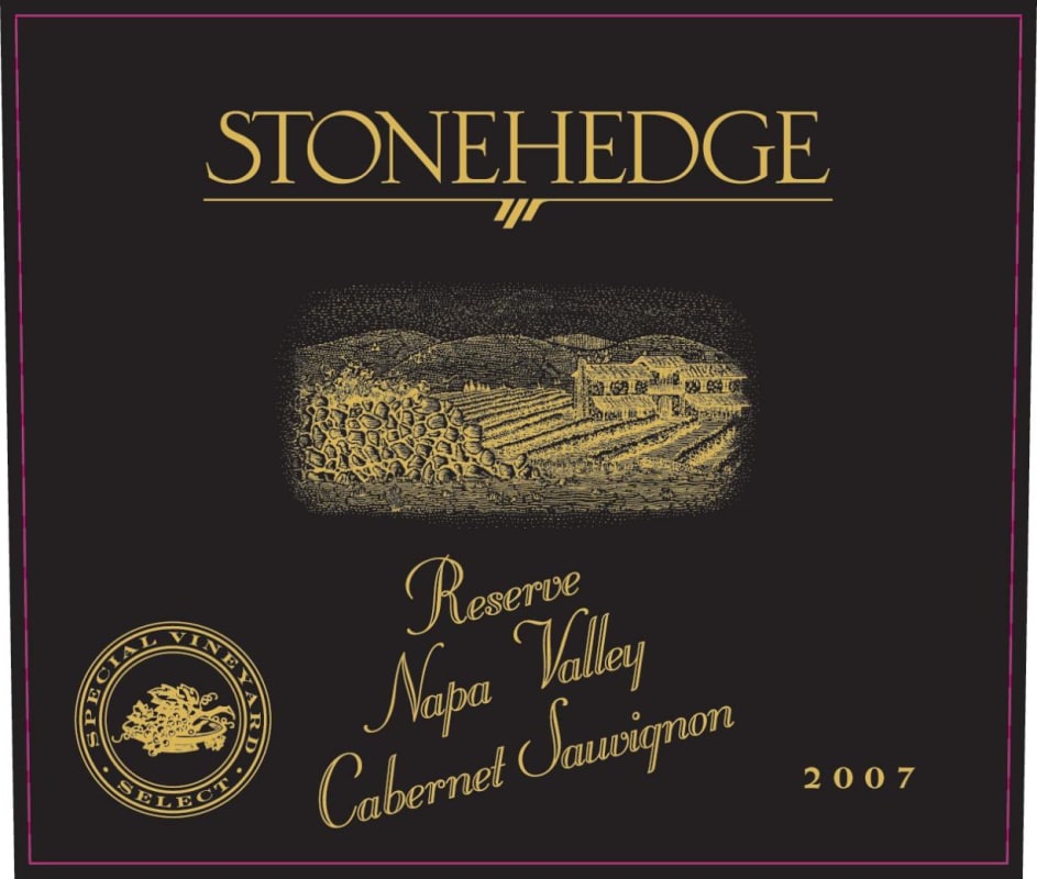 Stonehedge Reserve Cabernet Sauvignon 2007 Front Label