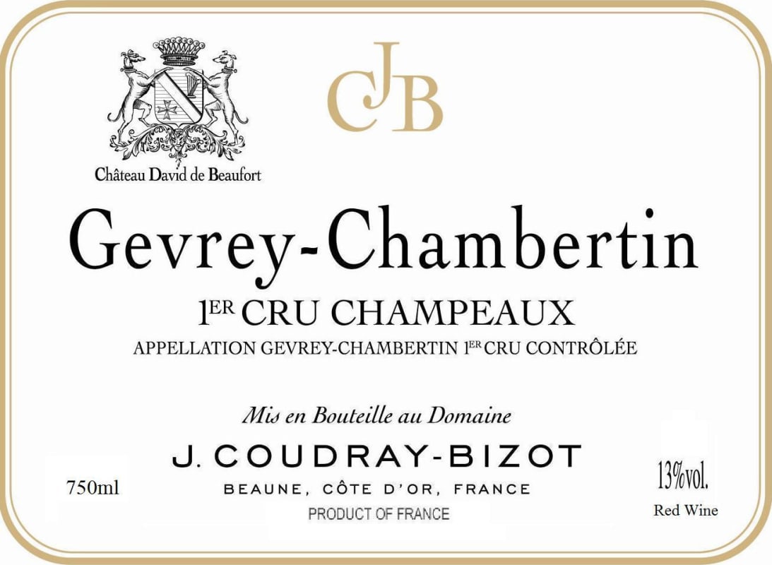 Chateau D. Beaufort Gevrey-Chambertin Les Champeaux Premier CRU 2007 Front Label