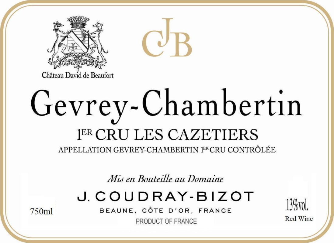 Chateau D. Beaufort Gevrey-Chambertin Les Cazetiers Premier Cru 2006 Front Label