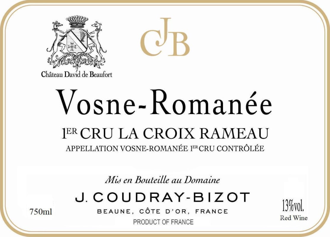 Chateau D. Beaufort Vosne-Romanee La Croix Rameau Premier CRU 2002 Front Label