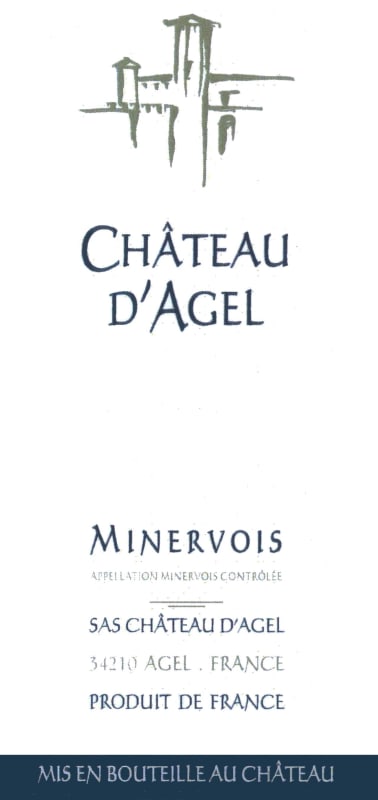 Chateau D'Agel Minervois 2013 Front Label