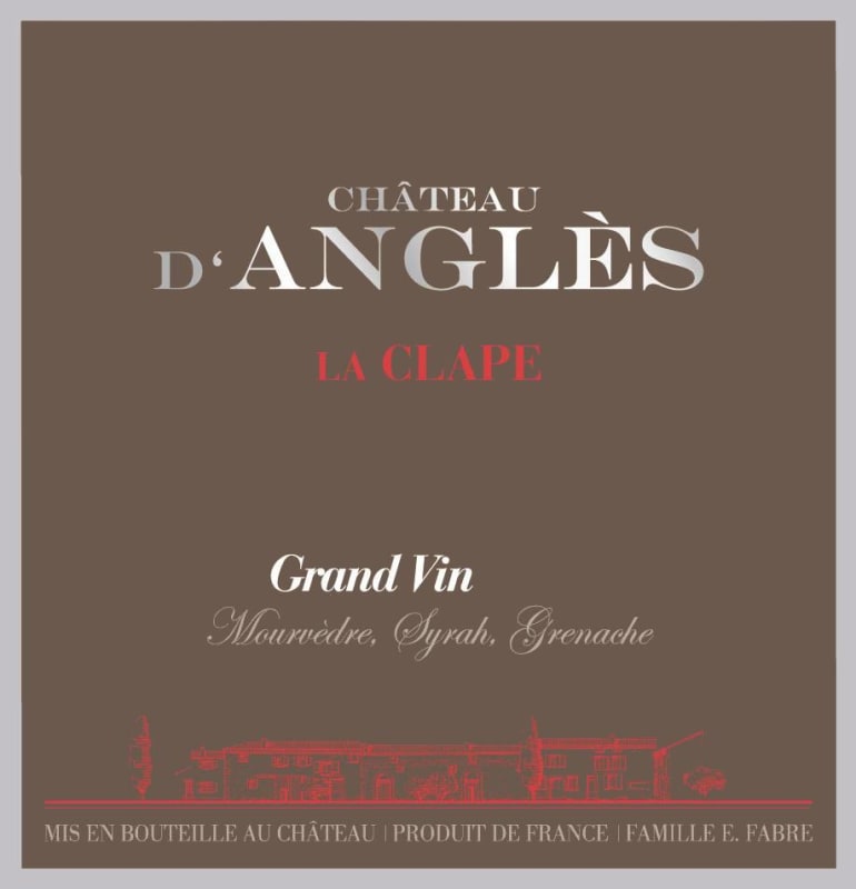 Chateau d'Angles La Clape Grand Vin Rouge 2009 Front Label