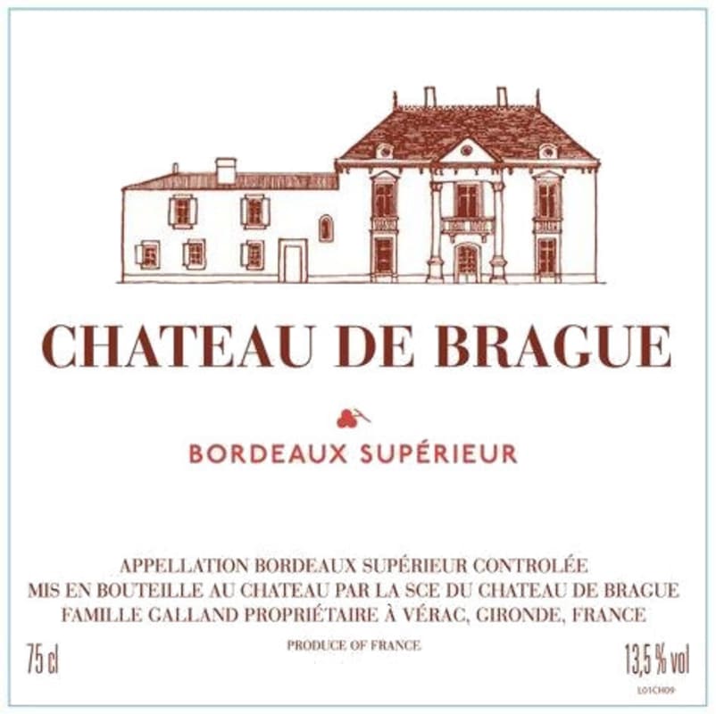 Chateau de Brague Bordeaux Superieur 2010 Front Label