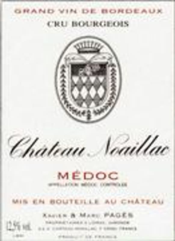 Chateau Noaillac Medoc 1998 Front Label