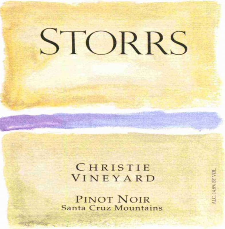 Storrs Christie Vineyard Pinot Noir 2008 Front Label