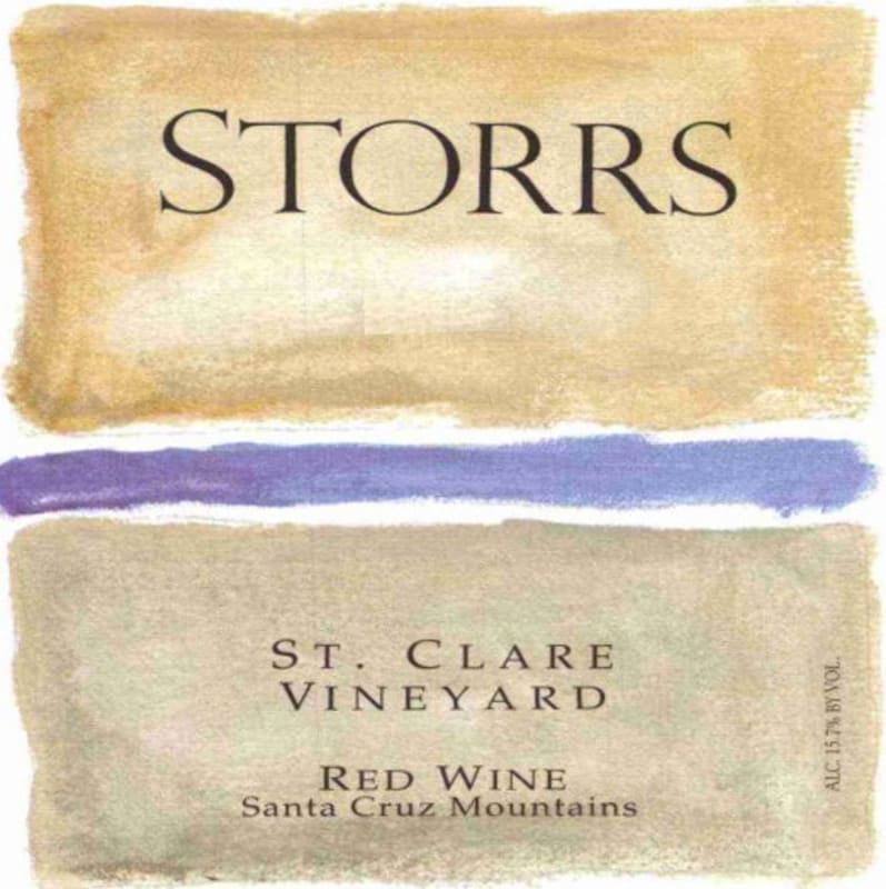 Storrs Saint Clare Vineyard Red Wine 2005 Front Label