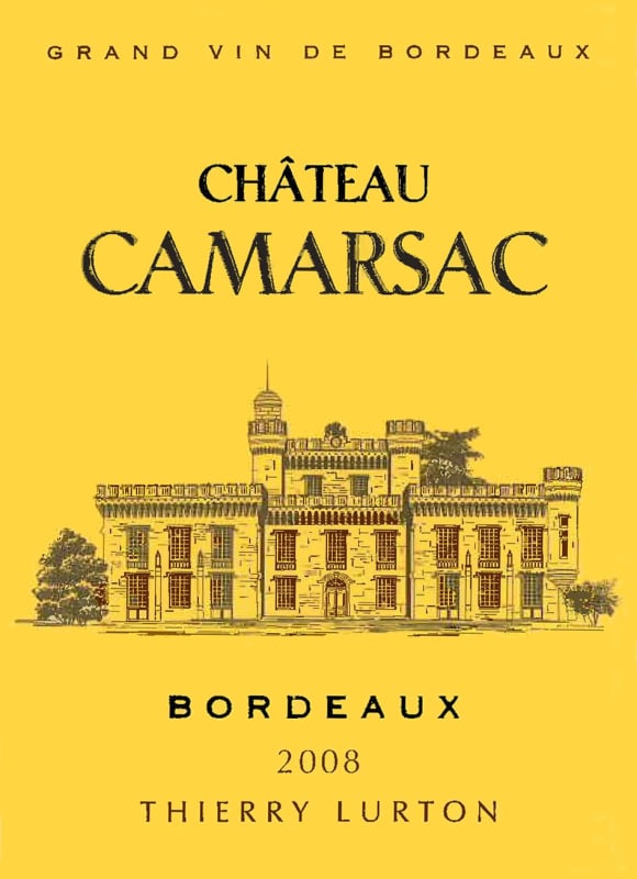 Chateau de Camarsac Bordeaux 2008 Front Label