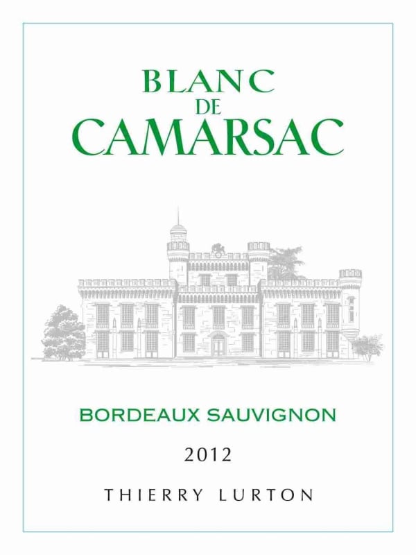 Chateau de Camarsac Bordeaux Blanc 2012 Front Label