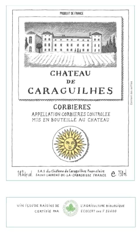 Chateau de Caraguilhes Corbieres 2011 Front Label