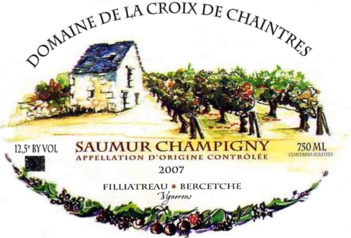 Chateau de Chaintres Saumur Champigny 2007 Front Label