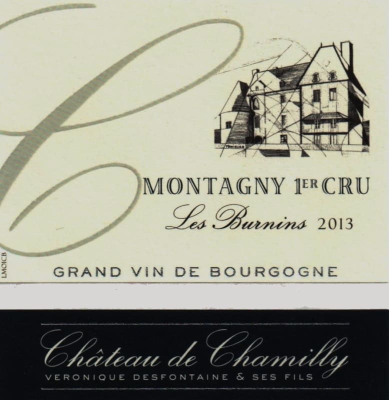 Chateau De Chamilly Montagny Les Burnins Premier Cru 2013 Front Label