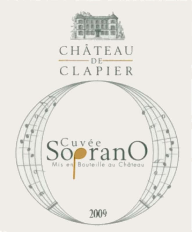 Chateau de Clapier Luberon Cuvee Soprano Rouge 2009 Front Label
