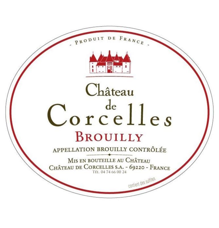 Chateau de Corcelles Brouilly 2012 Front Label