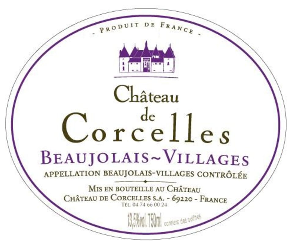 Chateau de Corcelles Beaujolais Villages 2013 Front Label