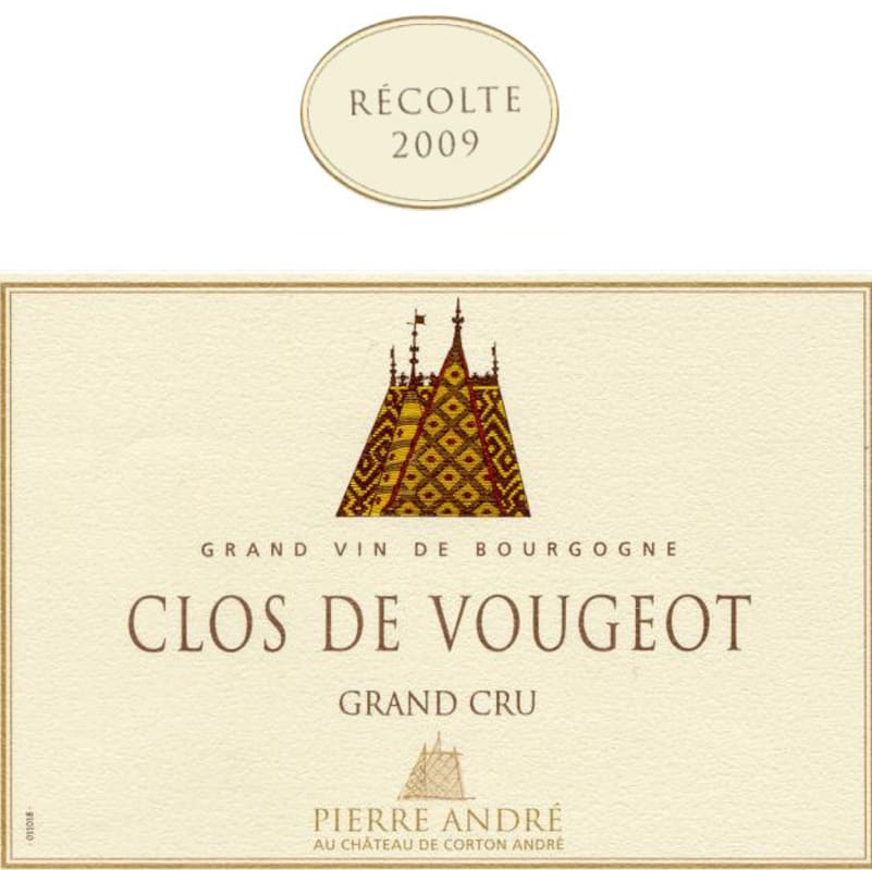 Chateau de Corton-Andre Clos de Vougeot Grand Cru 2009 Front Label