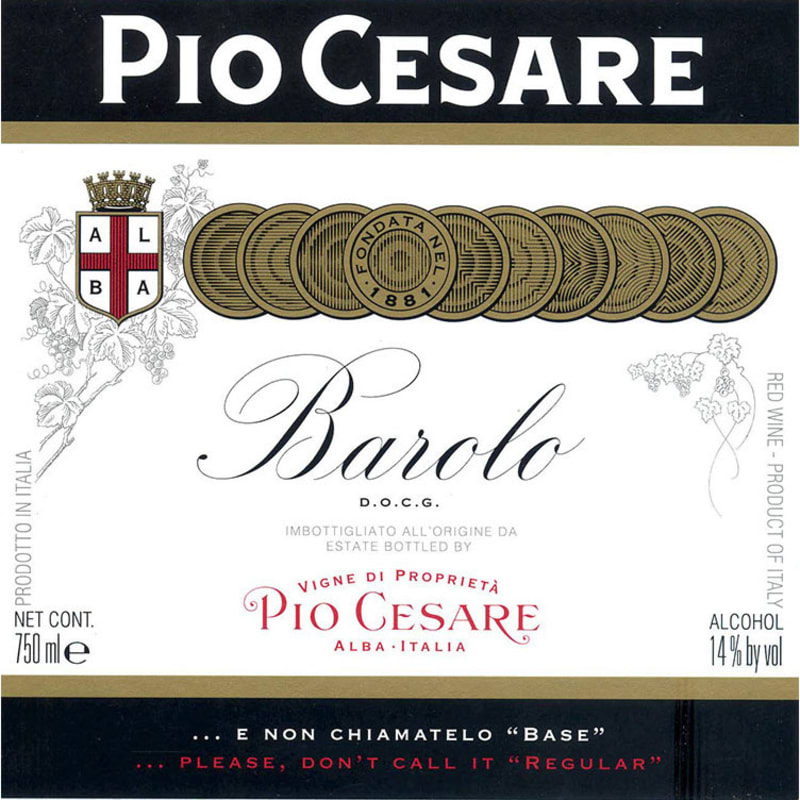 Pio Cesare Barolo (375ML half-bottle) 2012 Front Label
