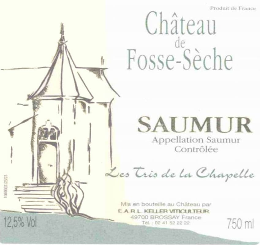 Chateau de Fosse-Seche Saumur Les Tris de la Chapelle Blanc 2010 Front Label