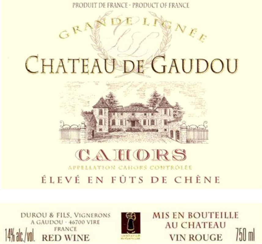 Chateau de Gaudou Grande Lignee 2014 Front Label