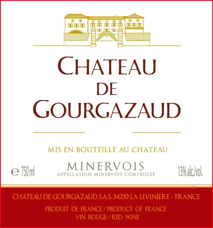 Chateau de Gourgazaud Minervois 2008 Front Label