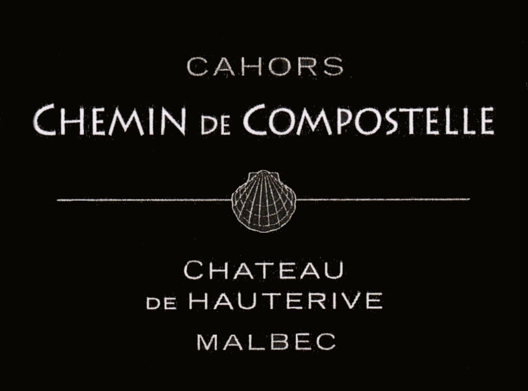 Chateau de Hauterive Cahors Chemin de Compostelle 2014 Front Label