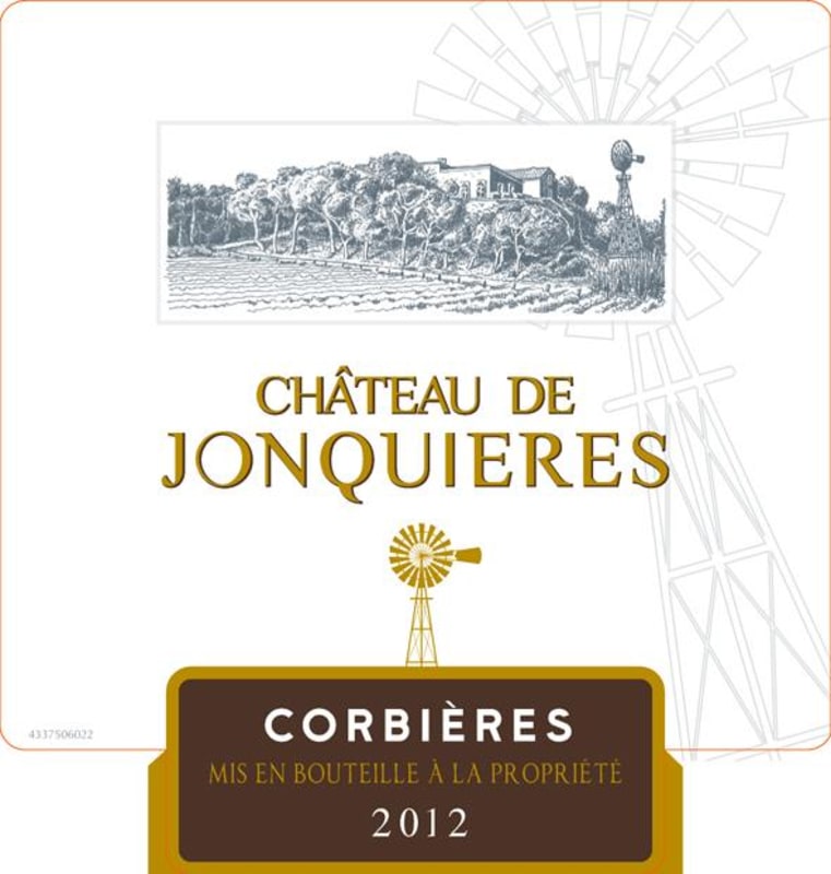 Chateau de Jonquieres Corbieres 2012 Front Label