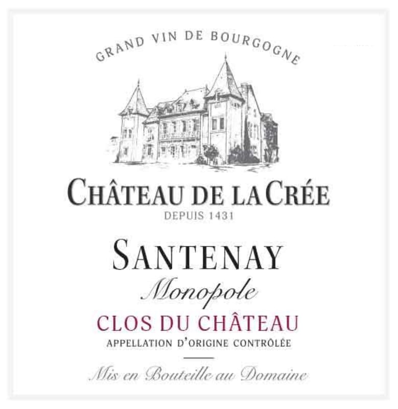 Chateau de la Cree Santenay Clos du Chateau Monopole 2007 Front Label