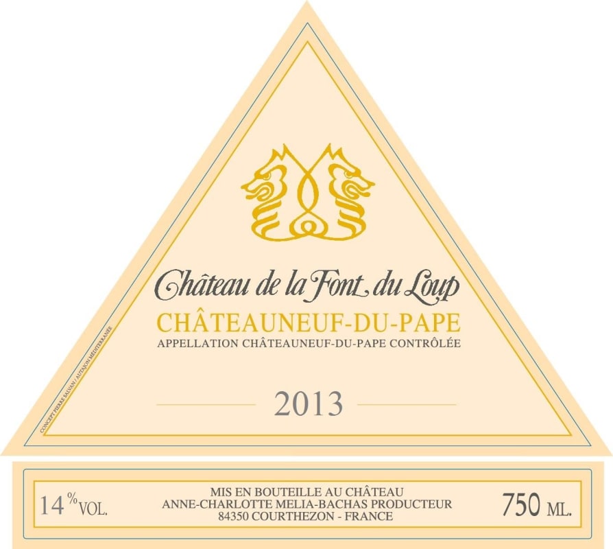 Chateau de la Font du Loup Chateauneuf-du-Pape 2013 Front Label