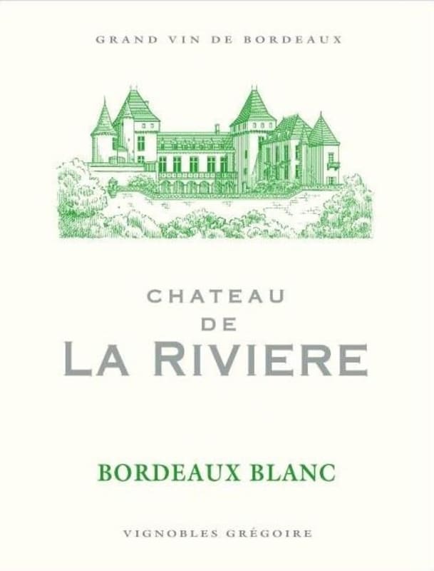 Chateau de la Riviere Bordeaux Blanc 2013 Front Label