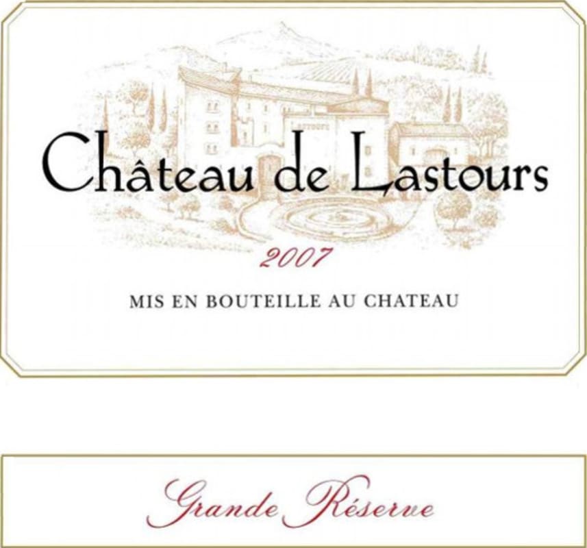 Chateau de Lastours Corbieres Grande Reserve 2007 Front Label