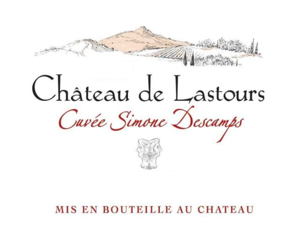 Chateau de Lastours Corbieres Cuvee Simone Descamps 2013 Front Label