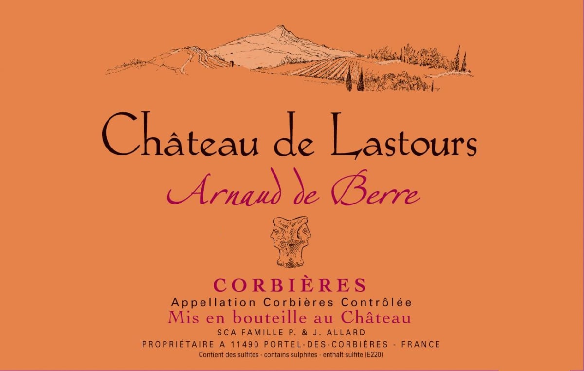 Chateau de Lastours Corbieres Arnaud de Berre 2013 Front Label