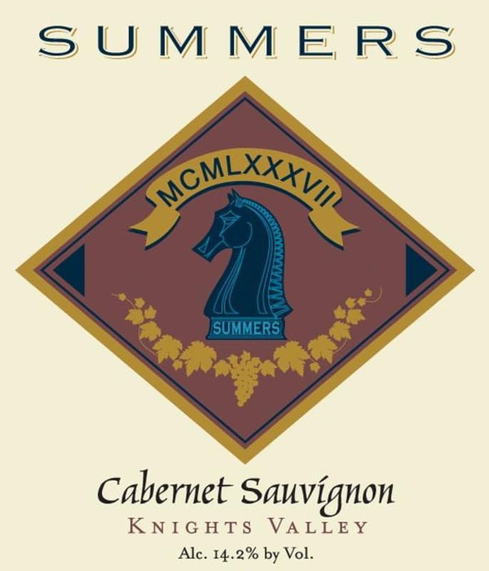 Summers Estate Knights Valley Cabernet Sauvignon 2009 Front Label