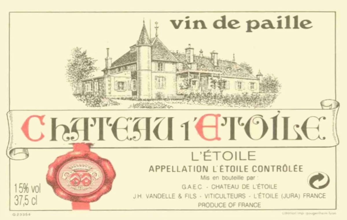 Chateau de l'Etoile Vin de Paille 2003 Front Label
