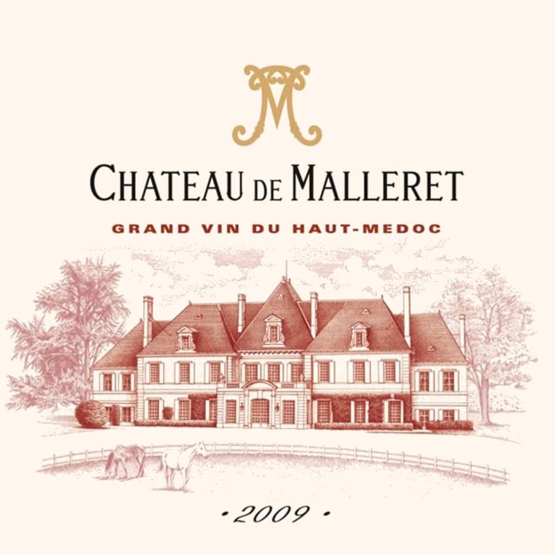 Chateau de Malleret Haut-Medoc 2009 Front Label
