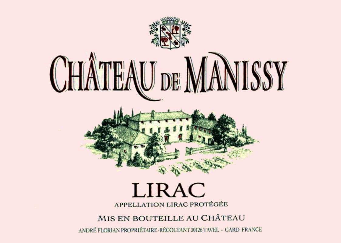 Chateau de Manissy Lirac 2015 Front Label