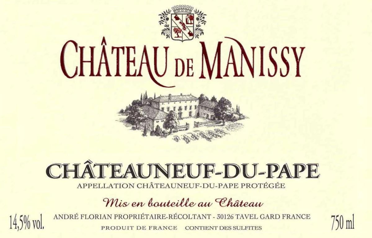 Chateau de Manissy Chateauneuf-du-Pape 2013 Front Label