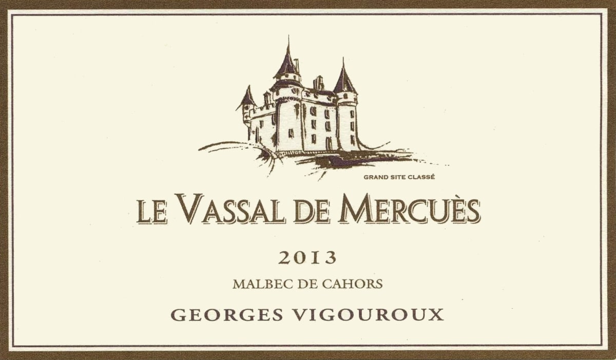 Chateau de Mercues Georges Vigouroux Le Vassal de Mercues 2013 Front Label