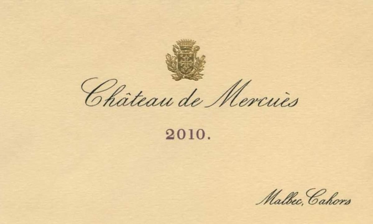 Chateau de Mercues Icone 2010 Front Label