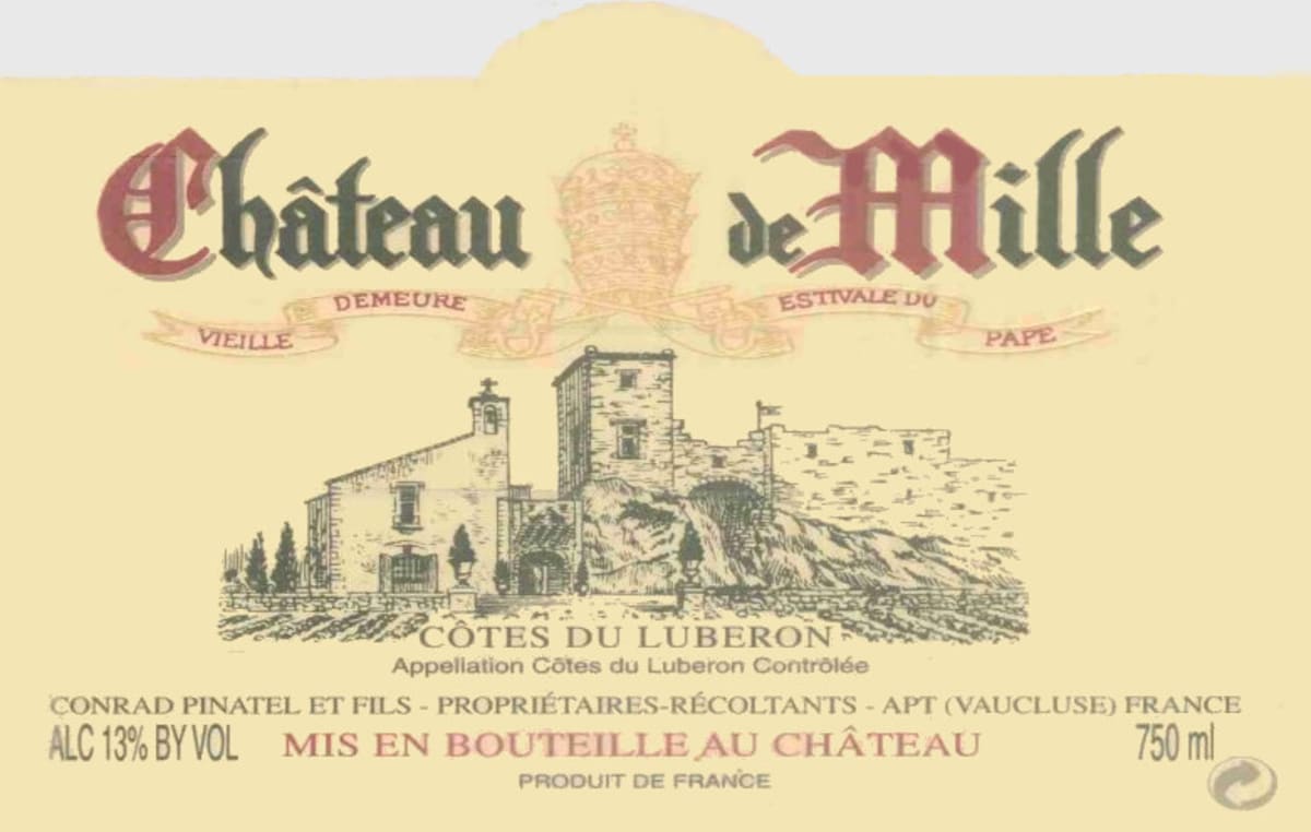 Chateau de Mille Luberon Rouge 2010 Front Label